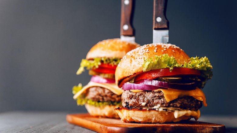 Gourmet burgers with all the trimmings